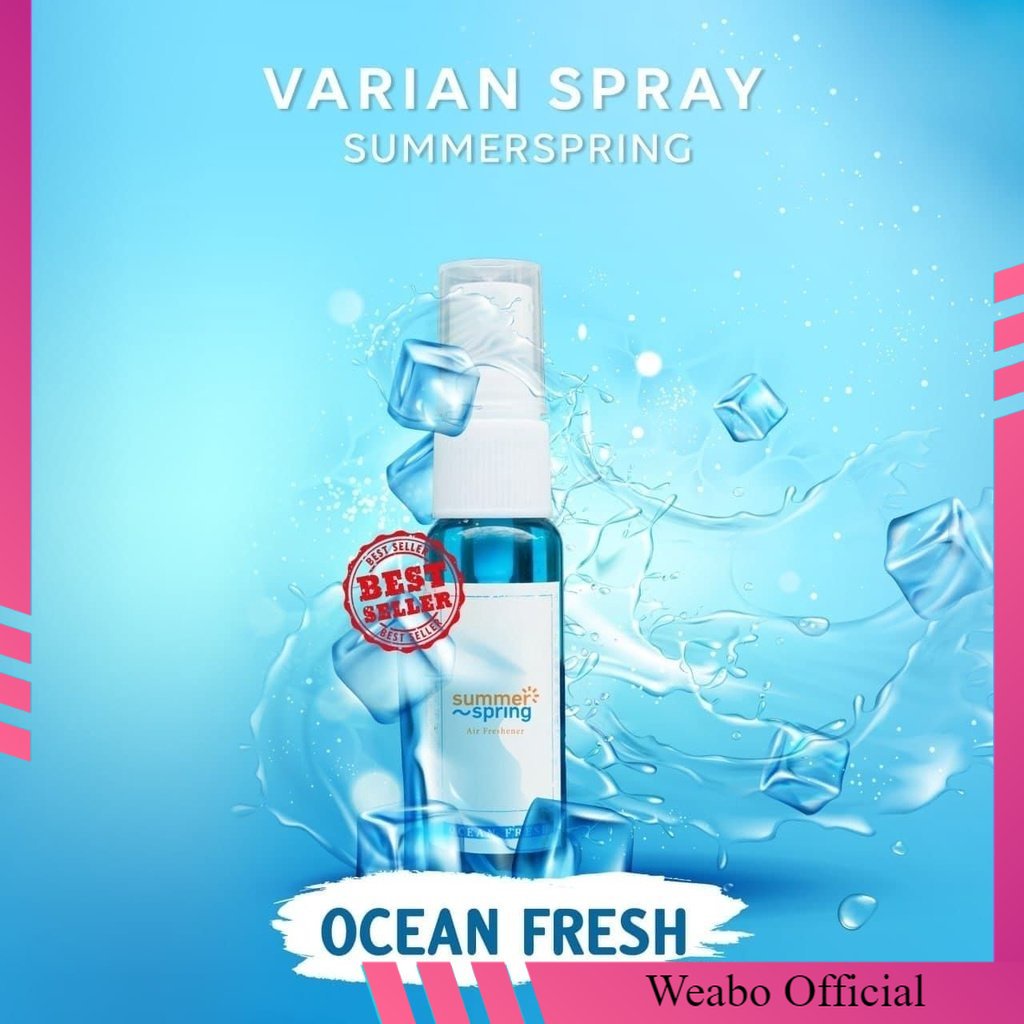 Summerspring Pengharum Spray Ocean Fresh | Sweet & Fresh Series | Pengharum Ruangan/AC/Toilet/Kamar 