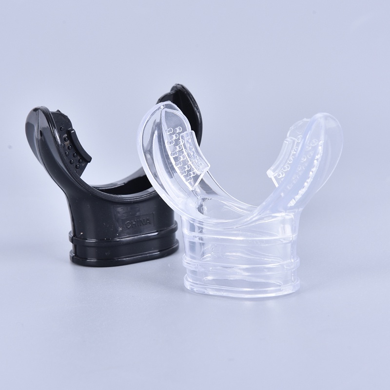 Alat Selam  Short Mouthpiece Silicone Comfort Snorkel Mouthpiece Selam Diving Mouthpiece Aksesoris Selam Snorkel Black / Clear Silicone Comfort