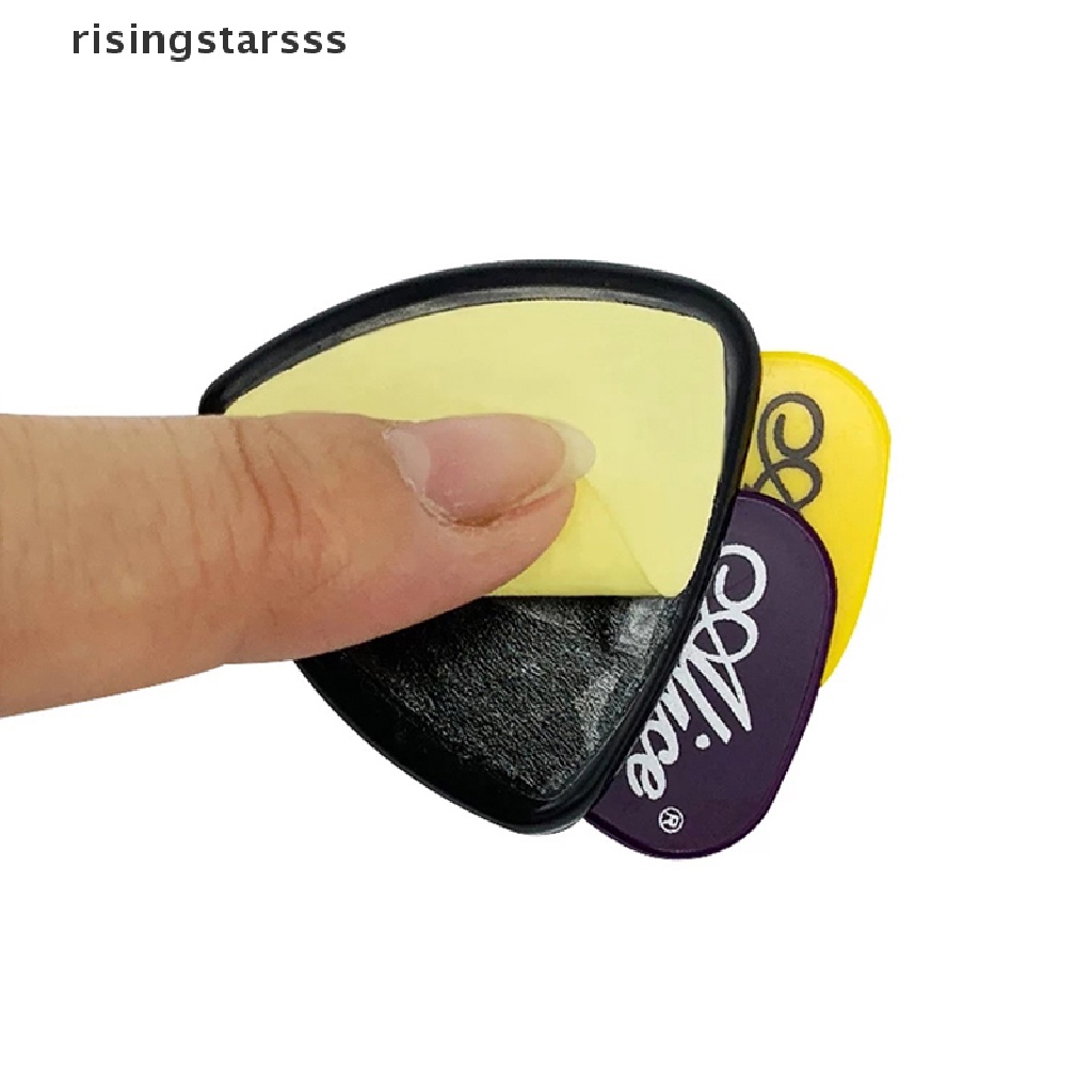 Rsid Span-new Guitar Pick Holder Plastik Plectrum Case Mediator Storage Self Adhesive Jelly