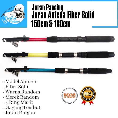 Joran Pancing Antena Fiber Solid 150cm, 180cm &amp; 210cm Murah - Engkus Fishing