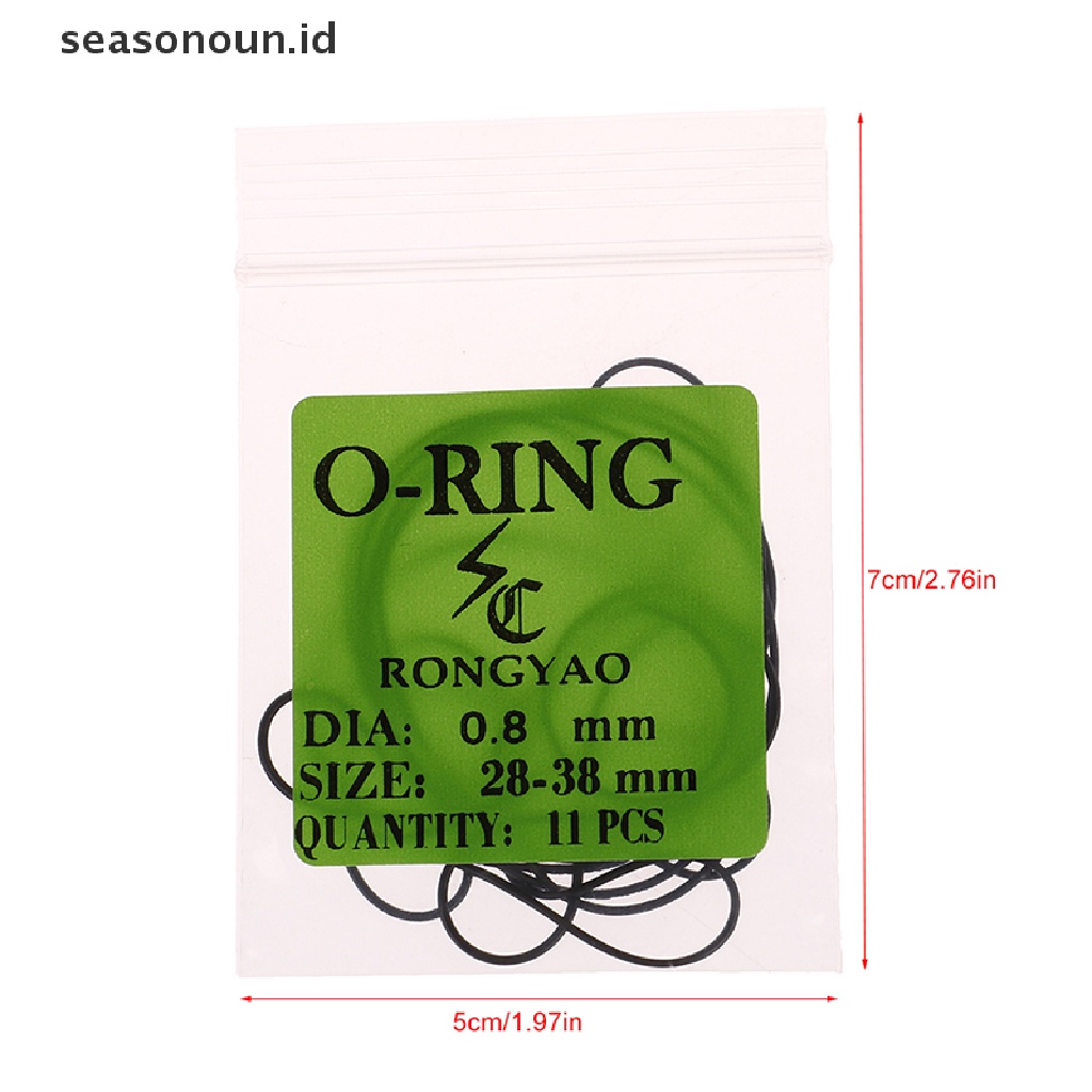 Seasonoun 1Pack 0.5/0.6/0.7/0.8MM Watch O-Ring Gasket Penutup Belakang Jam Tangan Karet Anti Air.