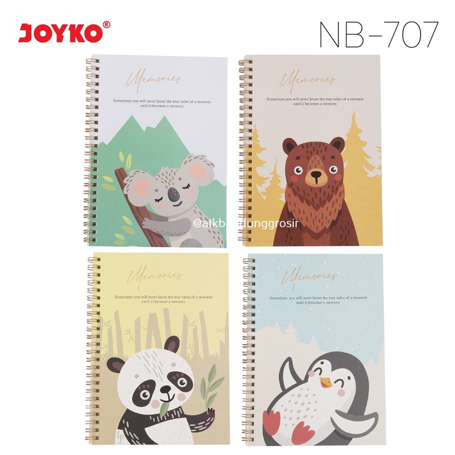 

Notebook A5 Joyko NB-707 Memories Buku Tulis Catatan Bergaris Ruled 60 Halaman 70 Gsm Boleh Request Motif - Satuan- SHSNP