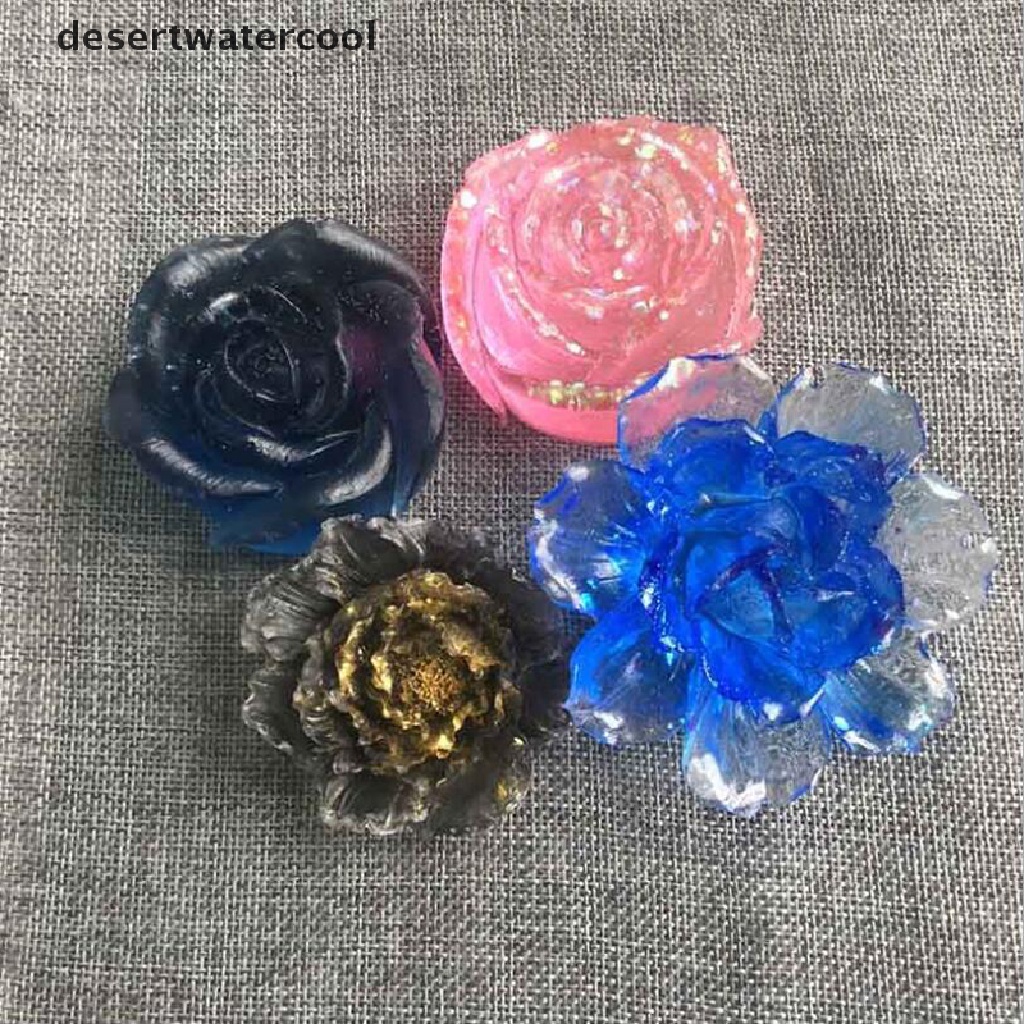Deid Cetakan Bunga 3D Silikon Rose Resin Mold DIY UV Epoxy Decor Craft Tool Martijn