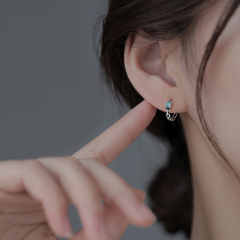 S925 Perak Anting Vintage Premium Desain Kepribadian Ear Studs Perempuan Fashion Earring Hadiah