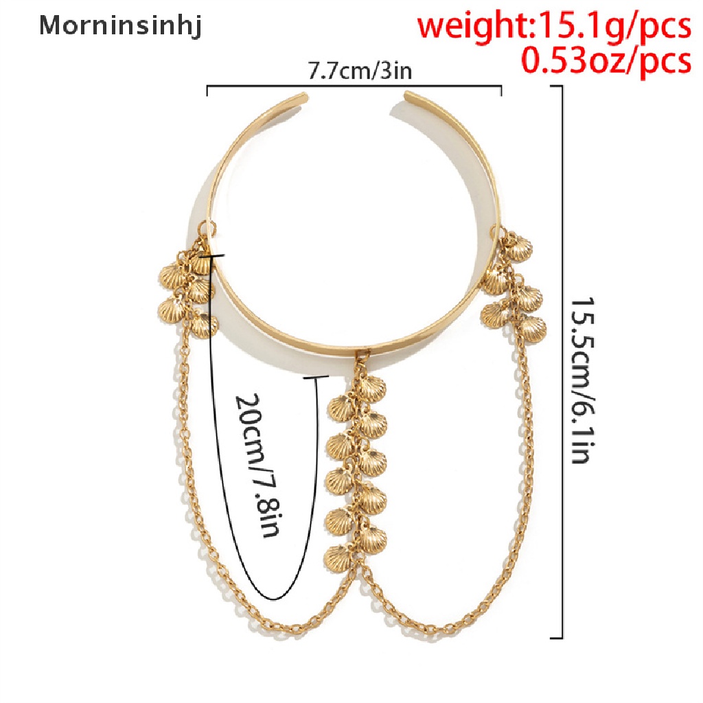 Mornin Bohemian Logam Rumbai Liontin Lengan Atas Manset Bangle Wanita Fashion Perhiasan id