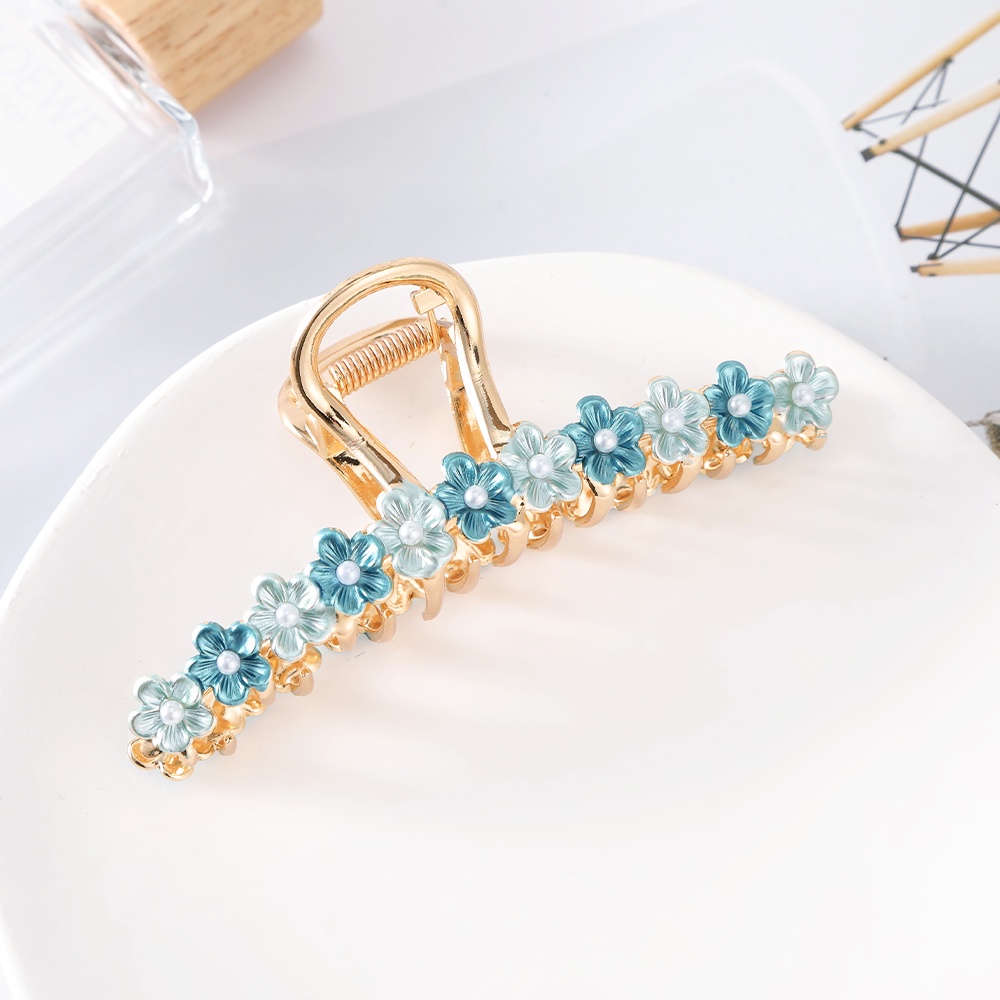 Korea Bunga Jepit Rambut Mutiara Hair Clip Fashion Alloy Hair Claw Aksesoris Rambut Wanita