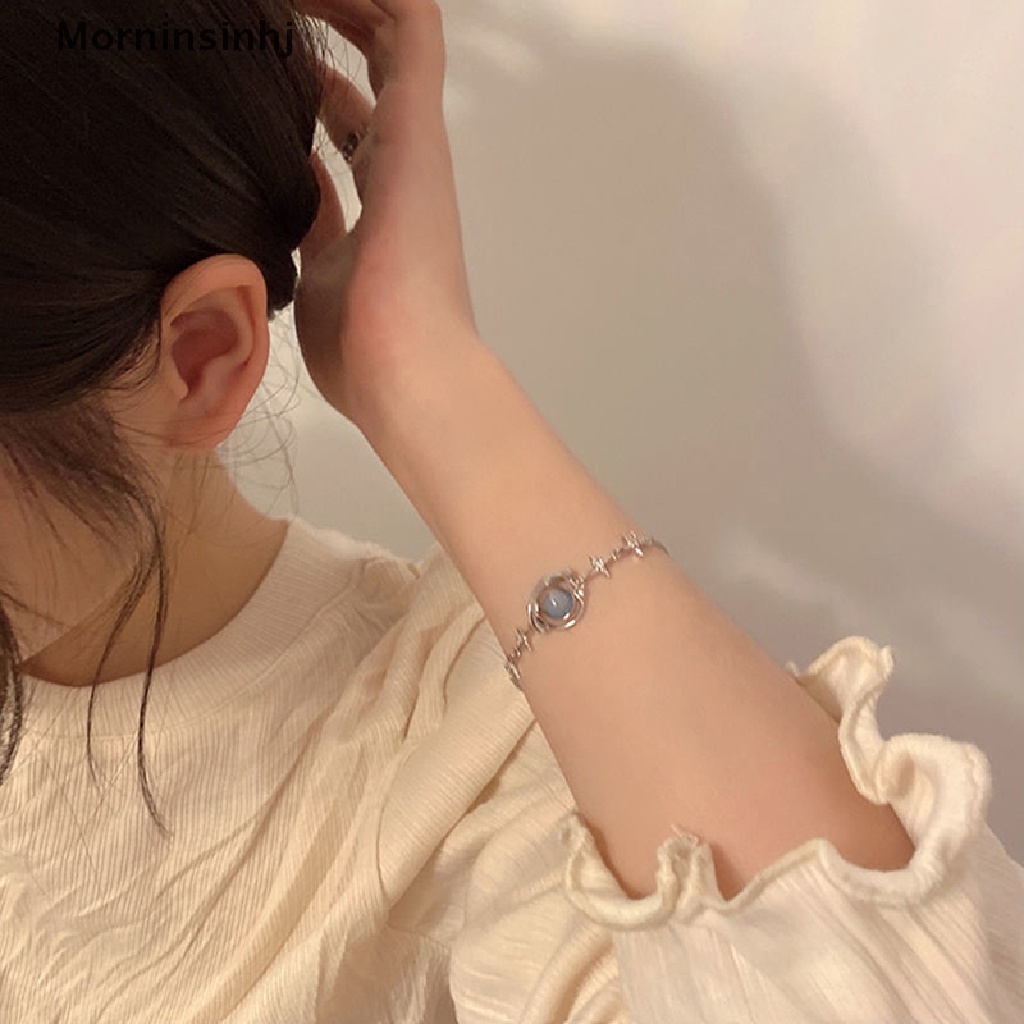 Mornin Korea Elegan Opal Space Gelang Untuk Wanita Girs Zirkon Halus Starlight Bangles Pesta Perhiasan Hadiah id