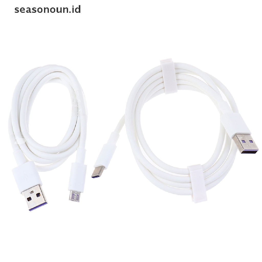 Kabel Seasonoun 5A Micro USB/Type-c Kabel Charge Cepat Sync Data Android USB Charger Cables.