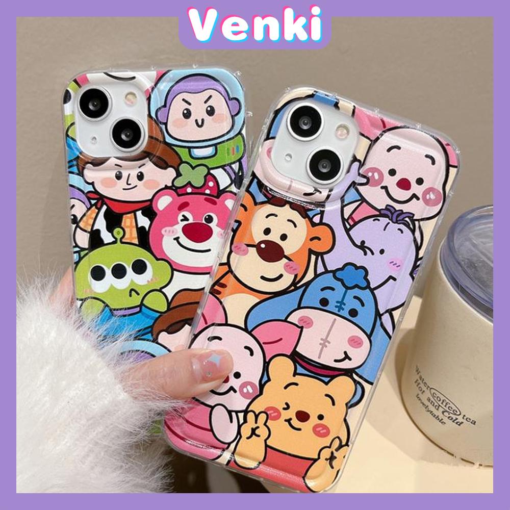 Case For iPhone 14 Pro Max Soft TPU Jelly Airbag Case Cute Cartoon Animal Camera Protection Shockproof For iPhone 14 13 12 11 Plus Pro Max 7 Plus X XR