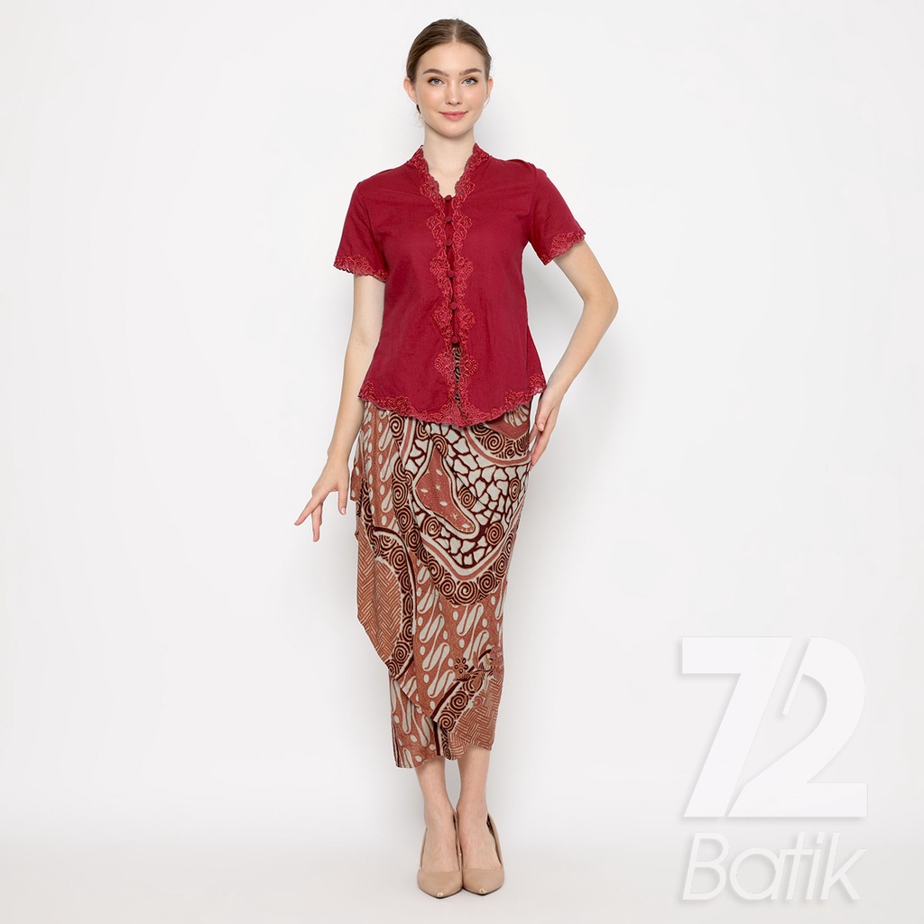 ROK BATIK SPAN Jena Skirt Lilit Kebaya Instan Modern Wanita Motif Parang Roll Warna Merah Hitam 723201 Cap 72 - Rok Batik Lilit Bawahan Skirt Kamen Kebaya Songket Batik Panjang Plisket Span Instan Jadi Bali Lembaran Premium Modern Untuk Wanita Kondangan