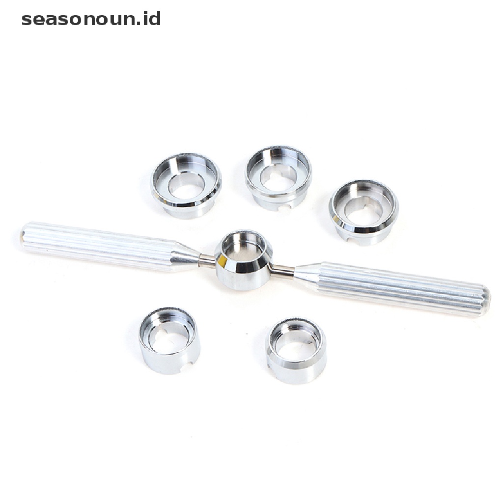 Seasonoun 1Set 5537alat Pembuka Belakang Jam Tangan Dies Kit Watch Case Cover Closer Untuk Rlx Tudor.