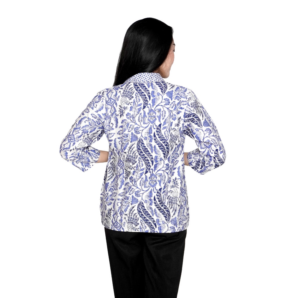 Blouse Batik Wanita Atasan Batik Berdasi Lengan Pendek Dan 7/8 Batik Dua Putri Collection