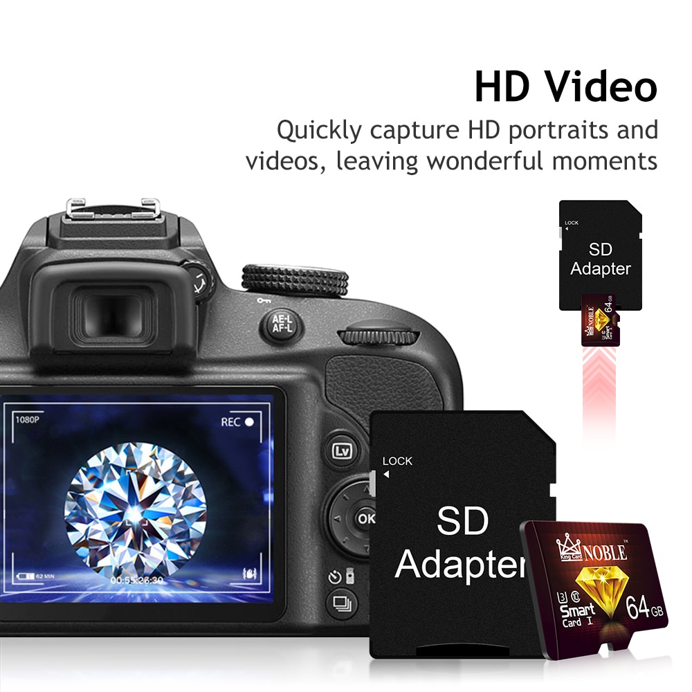 Diamond Memory Card 64GB Micro TF SD Card 64GB Kelas 10kartu U1 Micro SD Card - Pengiriman 24jam