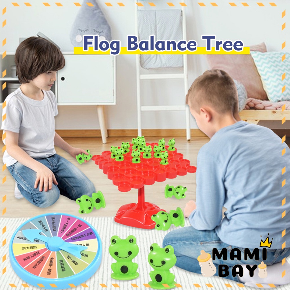 Mamibayi Mainan Edukasi Anak pohon keseimbangan katak permainan interaktif board game