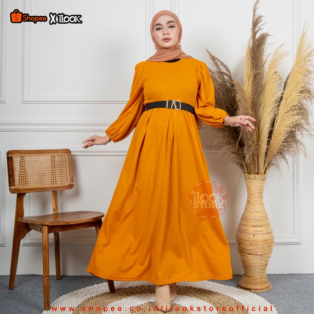 ilook | Sekar Dress | Dress Maxi Wanita + Belt Terkini