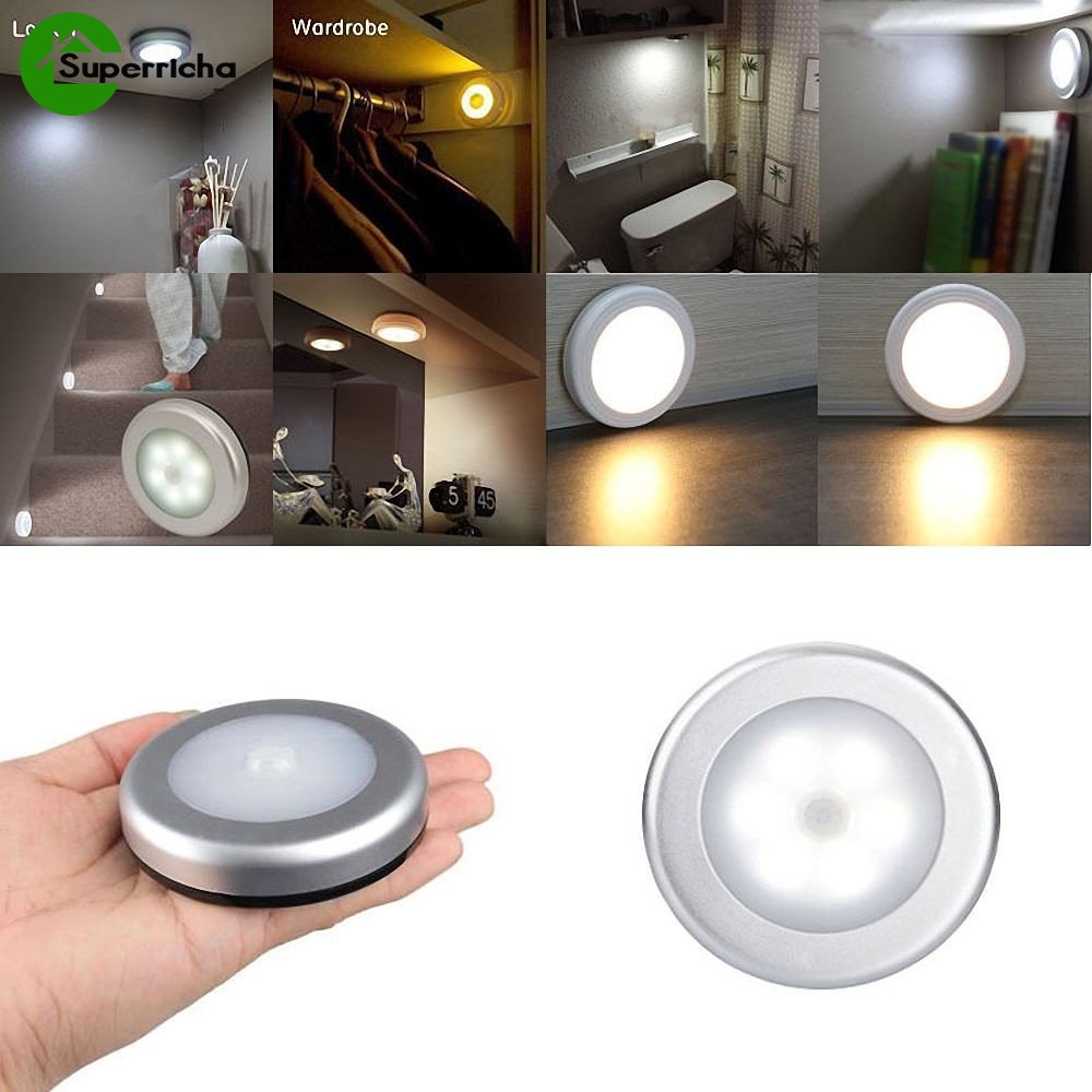 Hot Sale/Wireless PIR Motion Sensor Otomatis LED Lampu Malam Lorong Lemari Tangga Kamar Lampu