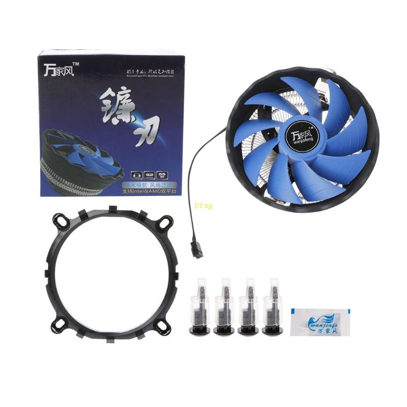 Bt CPU Cooling Fan Pendingin Dengan Knalpot PWM Fan 12cm Bilah Besar Chassis Radiator