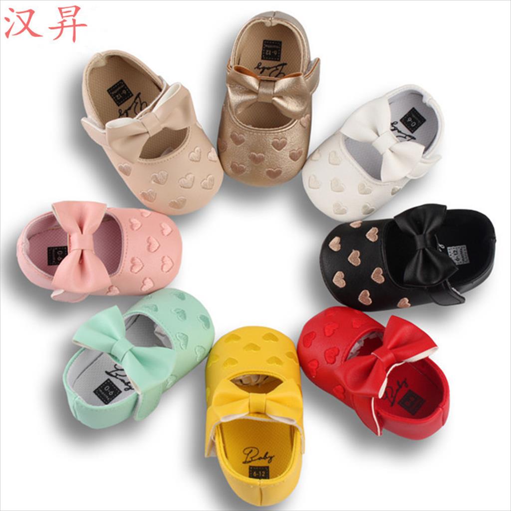 Sepatu Bayi Prewalker Perempuan 0-12 Bulan Baby Shoes Shoe Cewek 0-12 month murah C01 Bowtie Heart