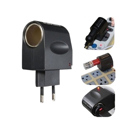 Converter Car Charger Switch ke EU PLUG 12V 500mA Charger Mobil murah