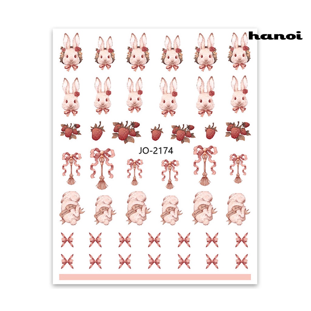 Hi Stiker Kuku Self-adhesive Tidak Luntur Tahan Jatuh Tahan Air Removable Dekorasi Kuku Ultra Tipis Lem Belakang Manicure Sticker Untuk Salon Kuku