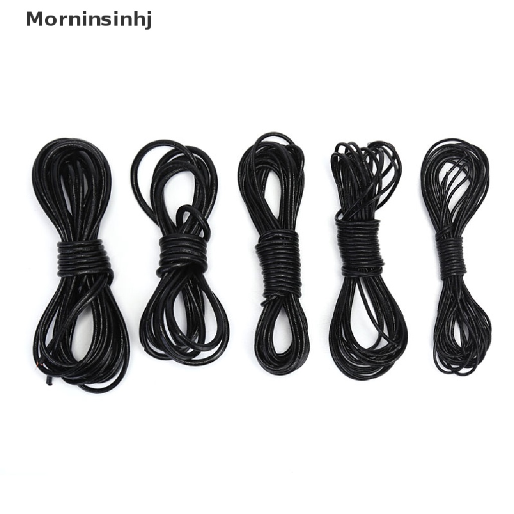 Mornin2/5m Leather Round Rope Cord Untuk Gelang Kalung DIY Membuat Perhiasan Craft id