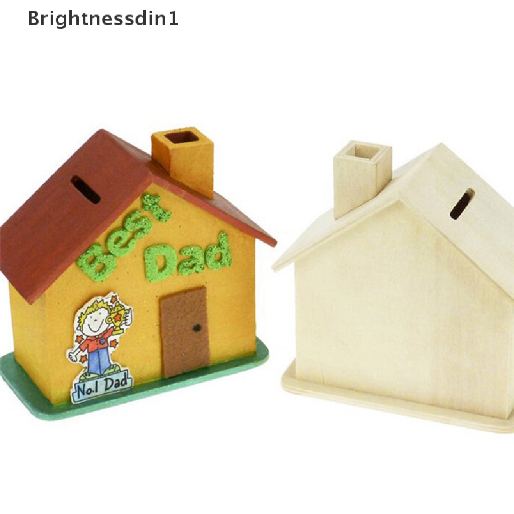 [Brightnessdin1] Celengan Chalet Koin Rumah Simpan Dasar Art Decor Mainan Anak Bayi Butik