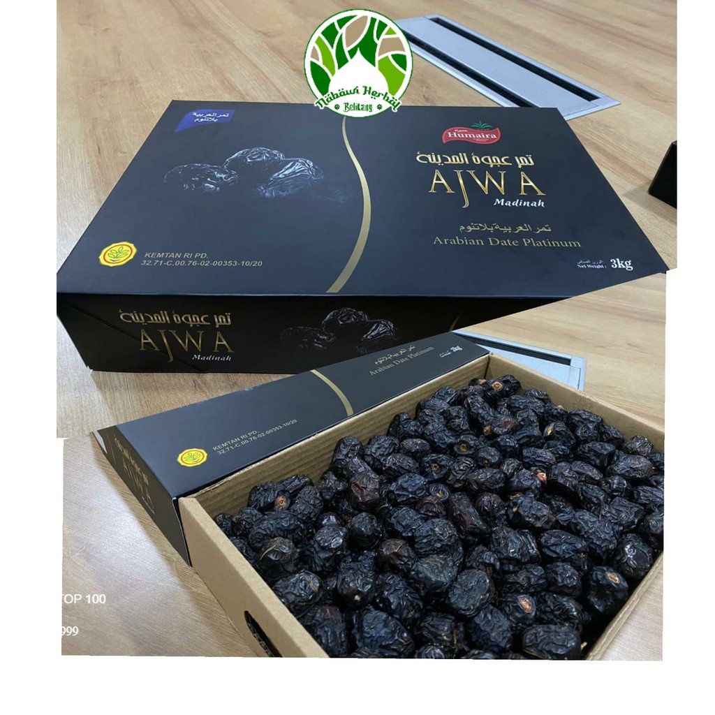 

Kurma Ajwa Humaira 1kg Kurma Ajwa Asli Sudah BPOM 100% Original Kualitas Premium