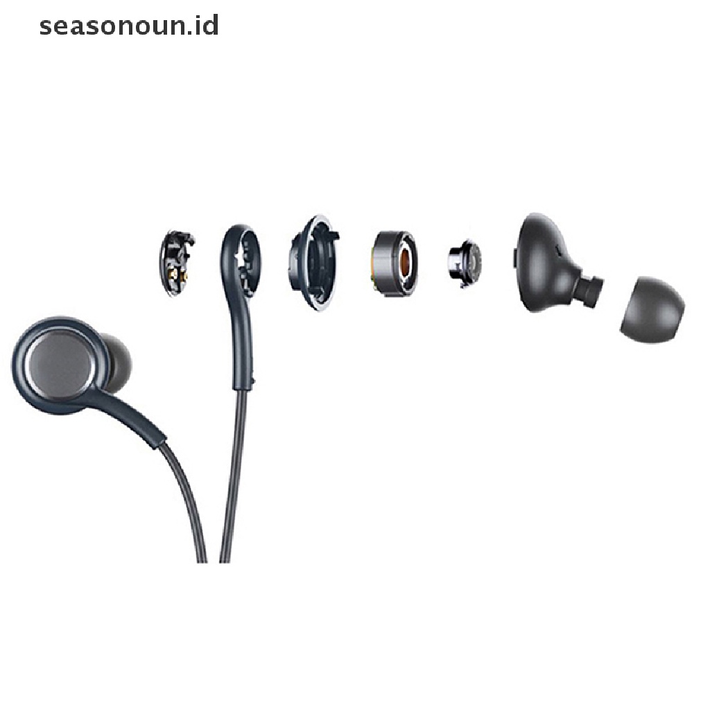 Seasonoun S8 Headphone In Ear 3.5mm Stereo Mic Earphone Sports Bass Earbud Dengan Mikrofon.