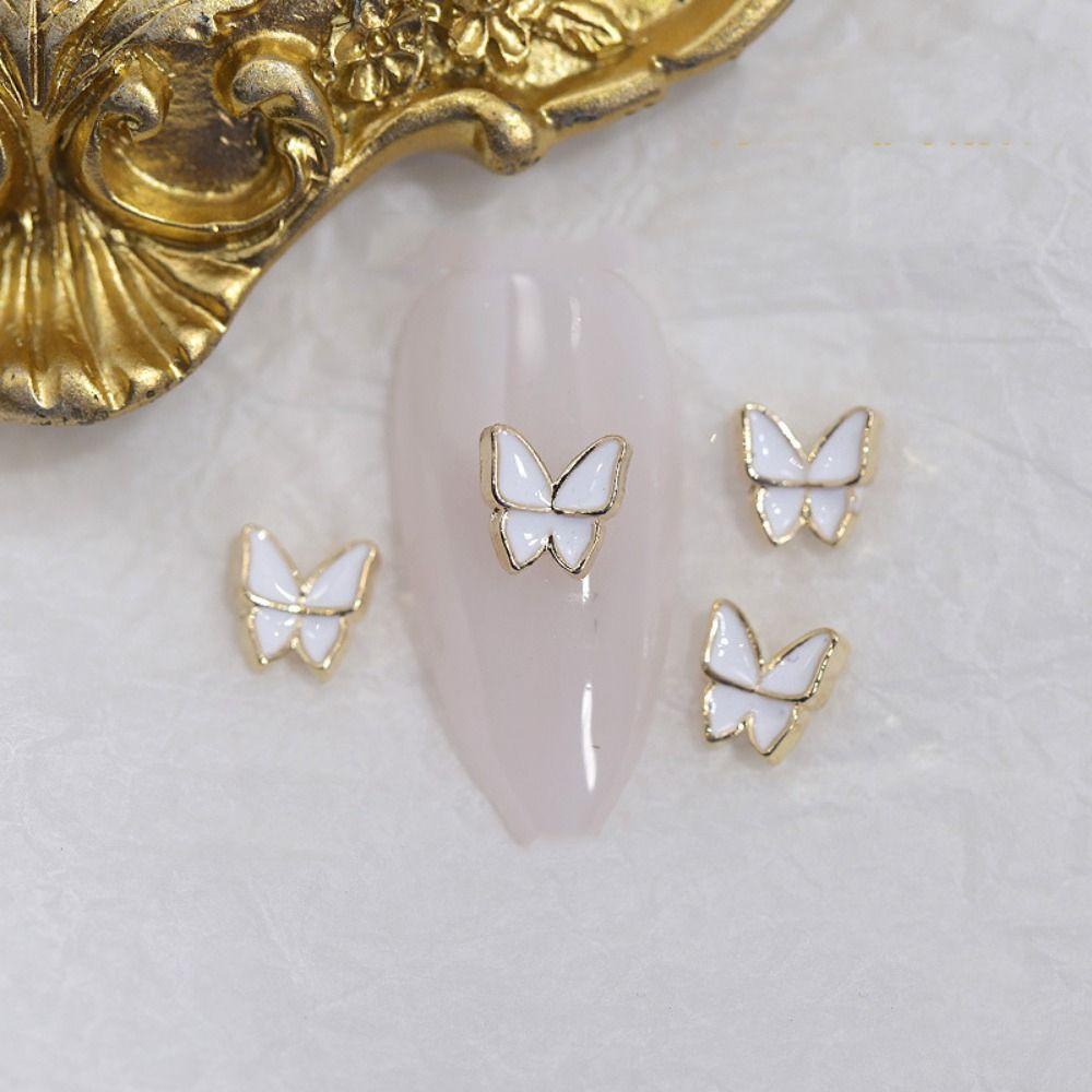 Mxbeauty Manicure Dekorasi DIY 3D Kupu-Kupu Berbentuk Kristal Berlian Imitasi Zirkon Perhiasan Kuku Charms