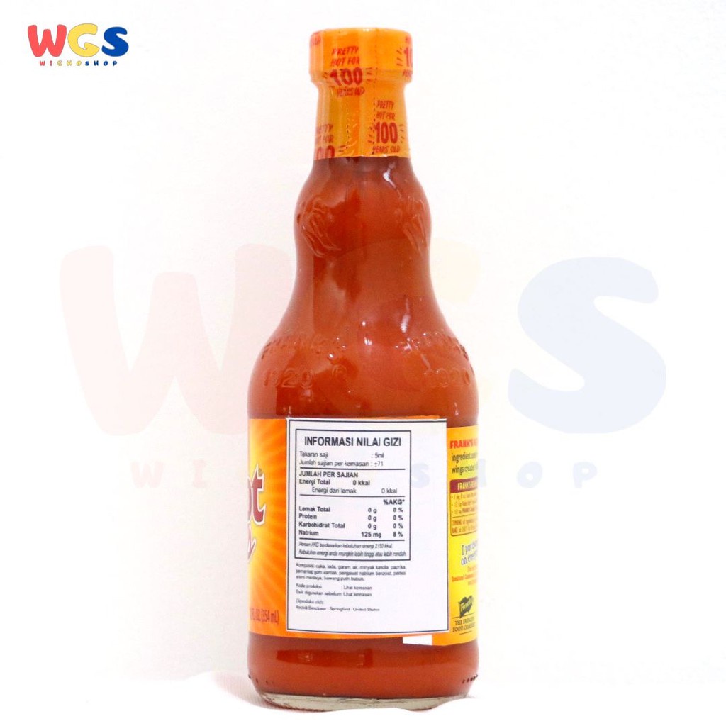 Saus Frank's Franks Frank Red Hot Wings Buffalo Sauce 354 ml