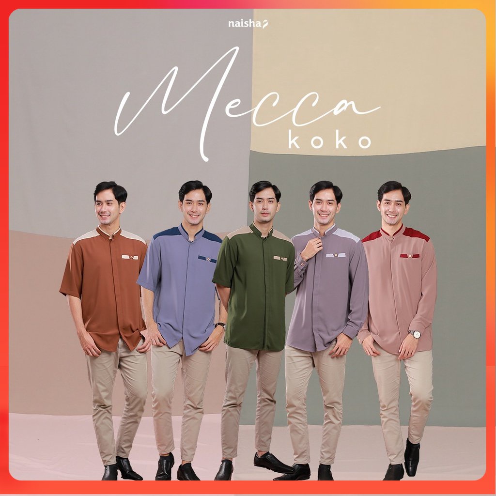 Naisha Official / Mecca Koko Dewasa / Mecca Family Set / Baju Koko Dewasa / Baju Couple Naisha / Sar