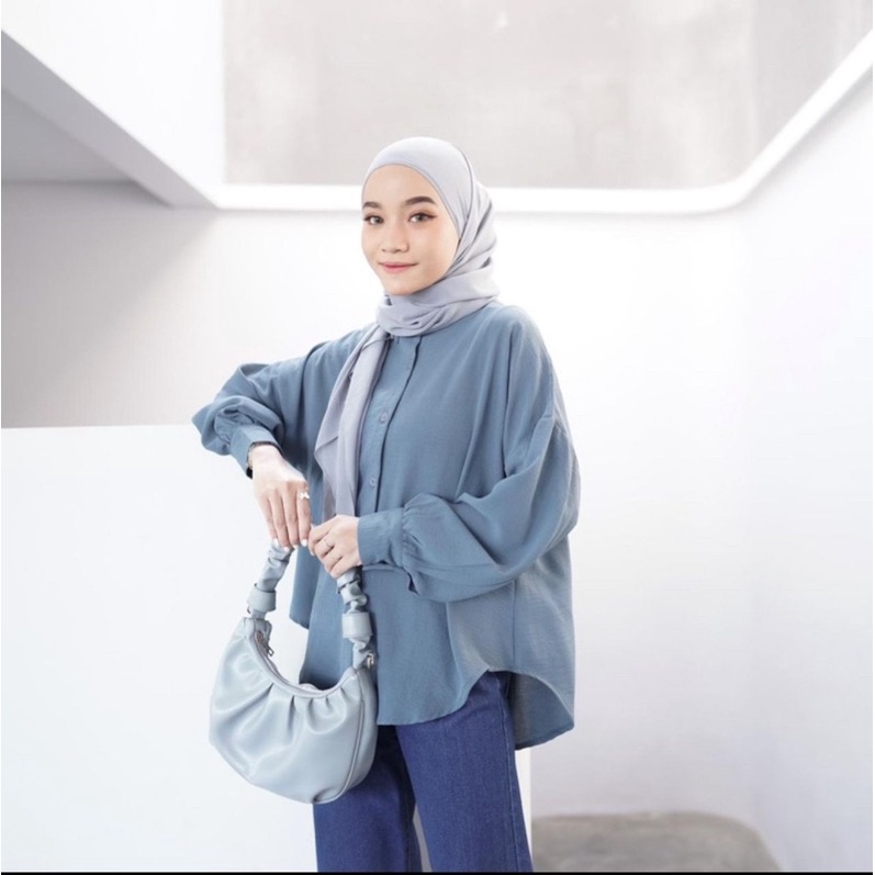 Luna Shirt Linen / Kemeja Oversize Wanita