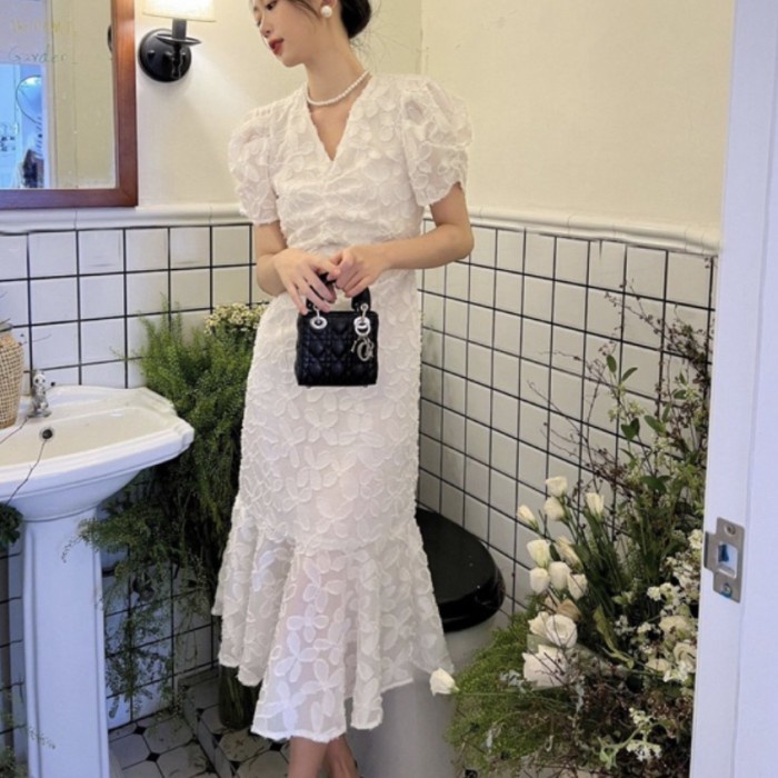 CASUAL OFFICE MIDI PREMIUM CHIFFON KOREAN PARTY DRESS ALL SIZE NEW COLLECTION