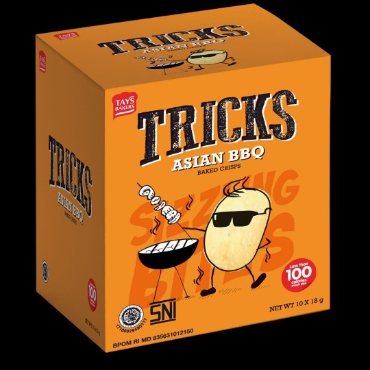 1 Box isi 12 Bks Tricks Baked Crisps Kentang Cemilan Sehat