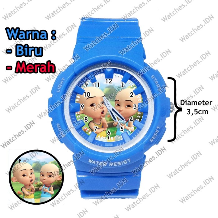Jam Tangan Upin Ipin Anak Laki Laki Lucu Model Terbaru Varian Warna - Merah