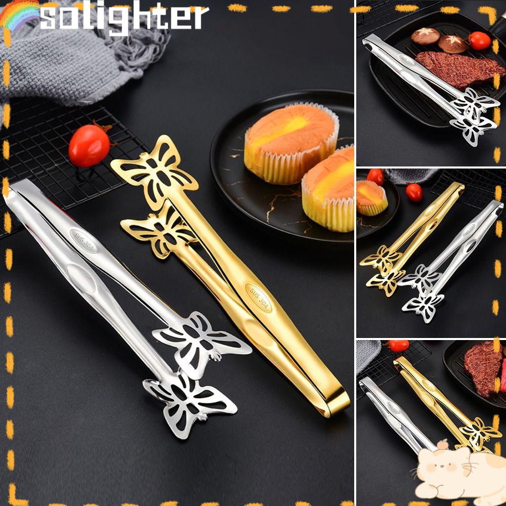 Solighter Klip Makanan Pencegah Gosong Butterfly Clip Gold/silver Perlengkapan Dapur Barbecue Clip