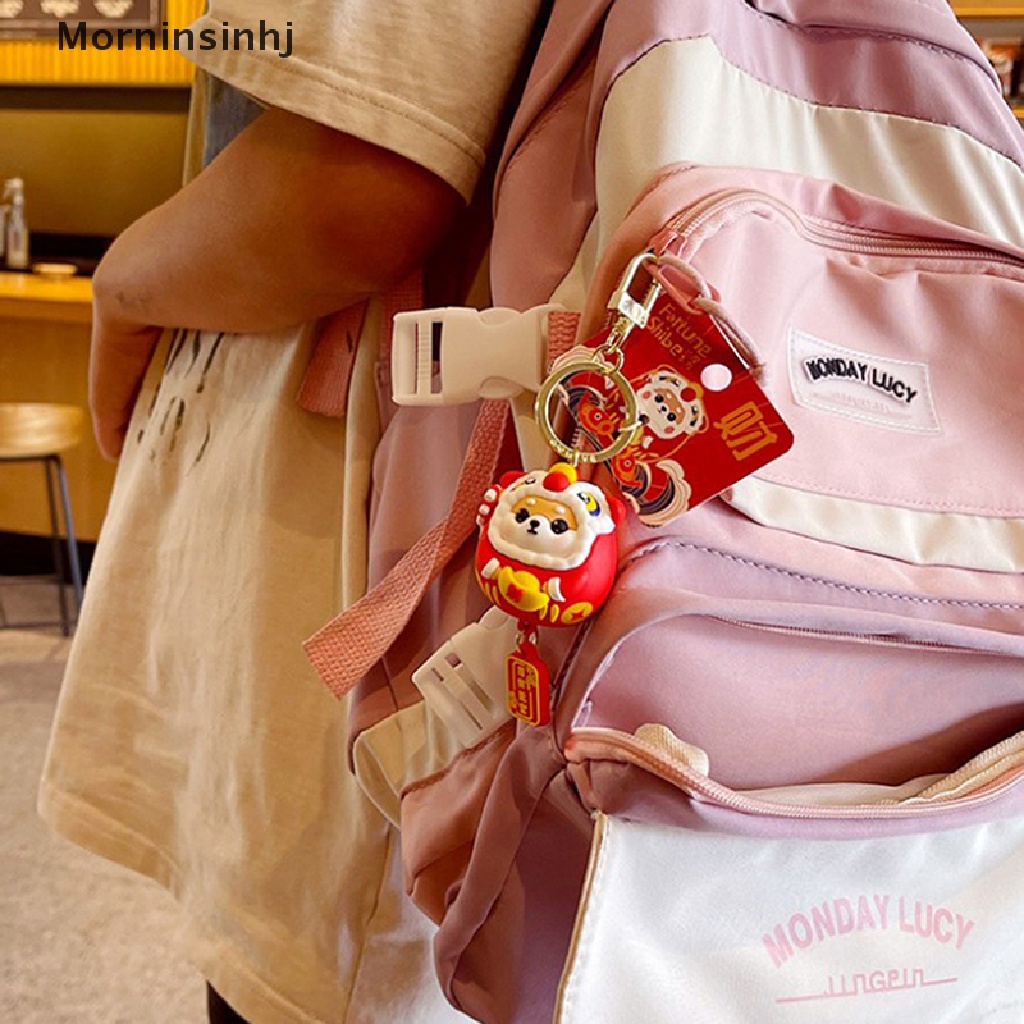 Mornin Kartun Safety Joy Shiba Inu Dharma Gantungan Kunci Perempuan Lucu Kreatif Tas Pesona Boneka Anjing Beruntung Gantungan Kunci Wanita Hadiah Pria Mobil Keyring id