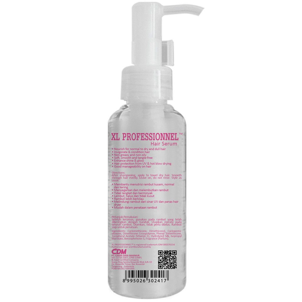 XL PROFESSIONNEL HAIR SERUM 125ML INVIGORATING