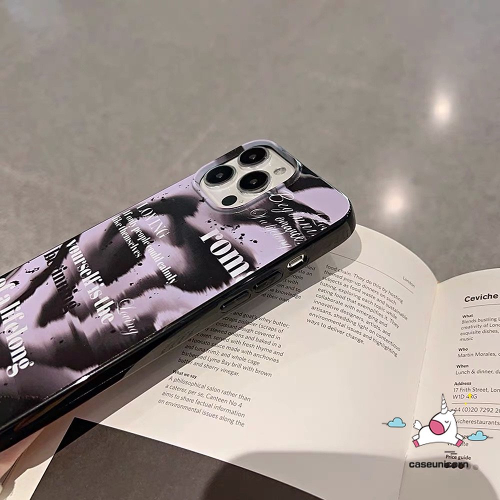 IPHONE Casing Ponsel Permen Glossy Tahan Guncangan Kompatibel Untuk Iphone11 14 12 13 Pro Max XR 7 8 Plus X XS Max SE 2020 Bintang Kartun Lucu Fashion Art Gradasi Pola Warna-Warni TPU Soft Cover