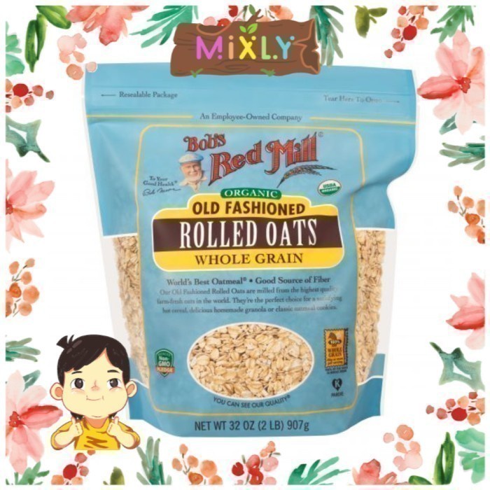 

[Ready Stock] Bob's Red Mill Organic Old Fashioned Regular Rolled Oats 907gr | Vegan