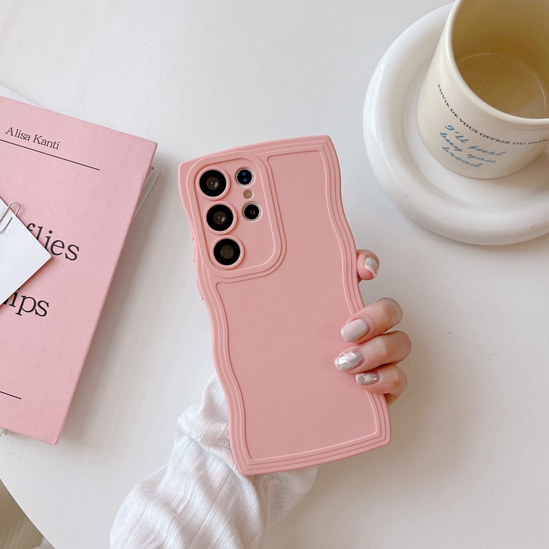 【Big Wave】 Soft Liquid Case Samsung A11 A12 A13 Lite A14 A20 A30 A20S A21S A22 A23 A24 M11 M10S M20S 4G 5G Pink Softcase for Girl