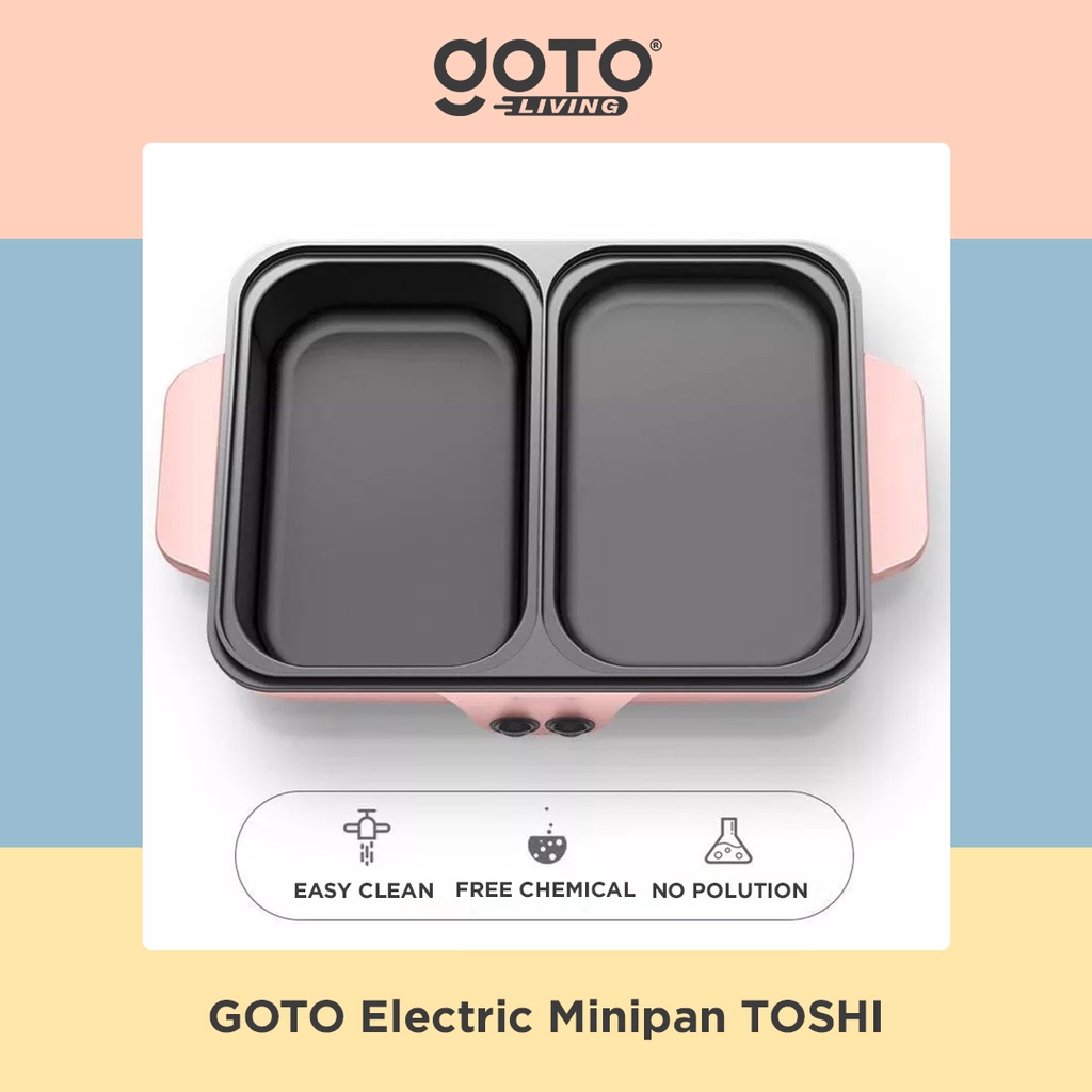 Goto Toshi Minipan Electric Hotpot Alat Panggangan Grill Pan BBQ 2in1