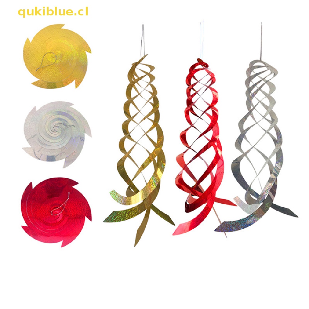 Qukiblue Rotag Reflective Rod Bird Repeller Burung Spiral Reflektor Alat Menyapu New cl