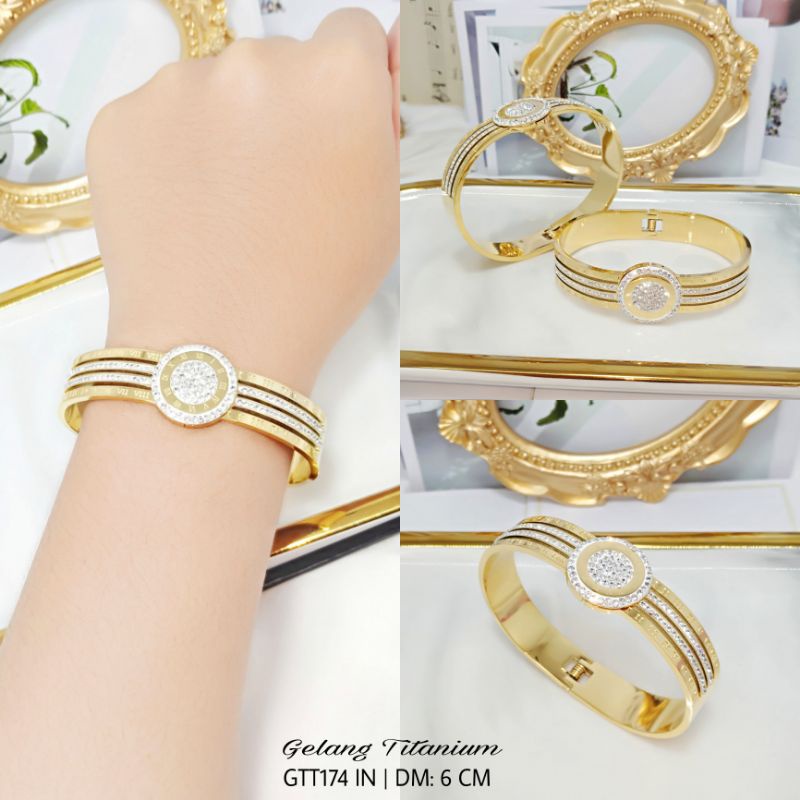 Gelang Tangan Titanium Wanita/Gelang Titanium/Gelang Wanita/Gelang Wanita Titanium GTT156-174 IN