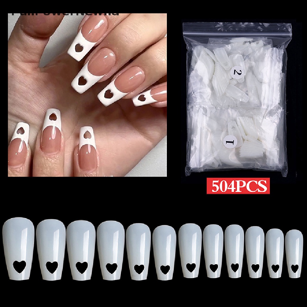 Power 504Pcs Ballerina Nail Peti Mati Palsu Palsu Panjang Art Full Cover Nails Manicure Tips ID