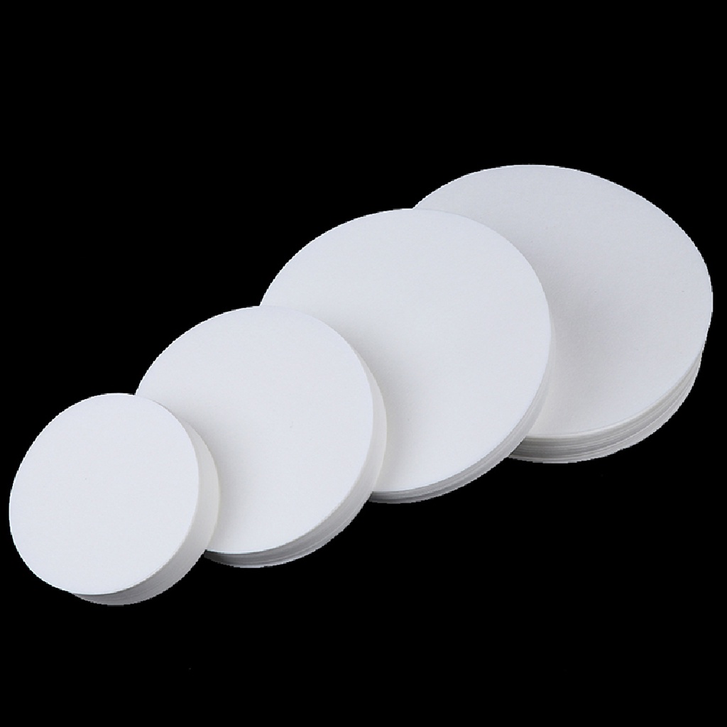 Prt 100Pcs Kertas Filter Laboratorium Circular Qualitative Filter Paper Medium Speed PRT