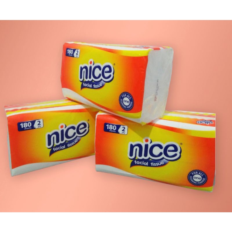 Facial tissue 180 sheets / Nice Clean plus Facial Tissue Tisue Wajah