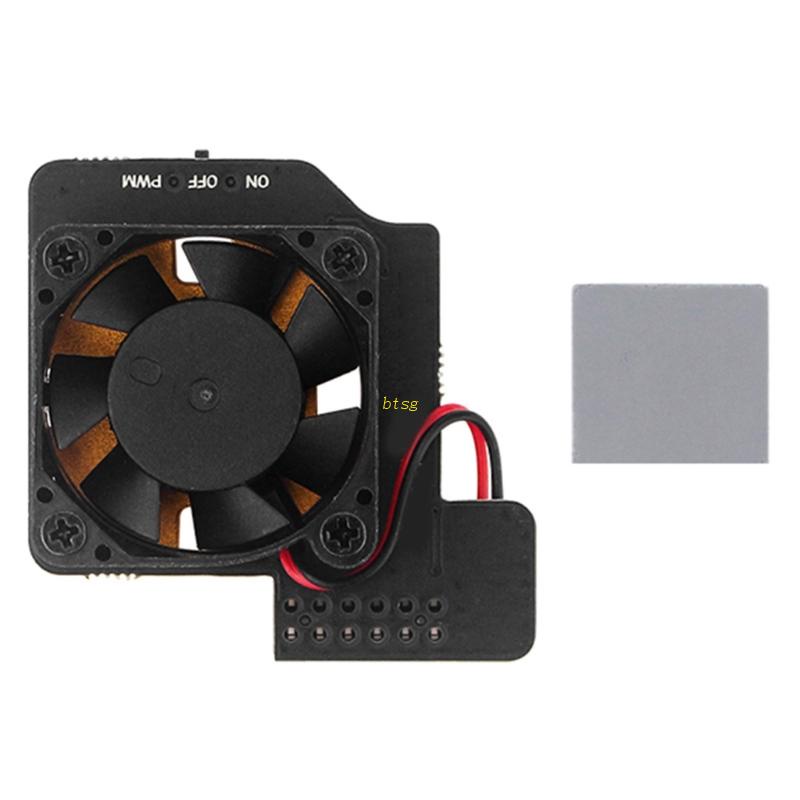 Btsg Speed Control Cooling Fan Kipas Heatsink Bawah Logam Tembaga Murni Untuk RPi 4B/3B+3B
