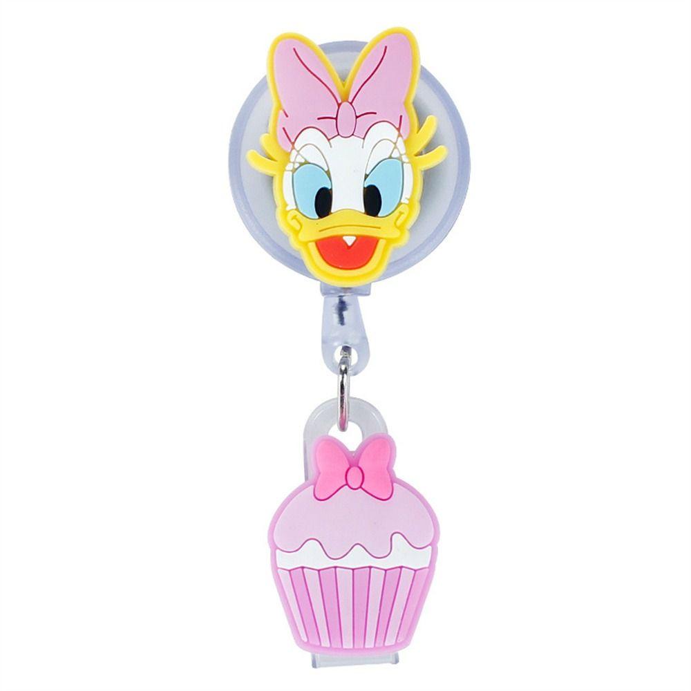 [Elegan] Retractable Badge Reel Siswa Perlengkapan Kantor Name Tag Kartun Card Holder Badge Holder Name Card Holder