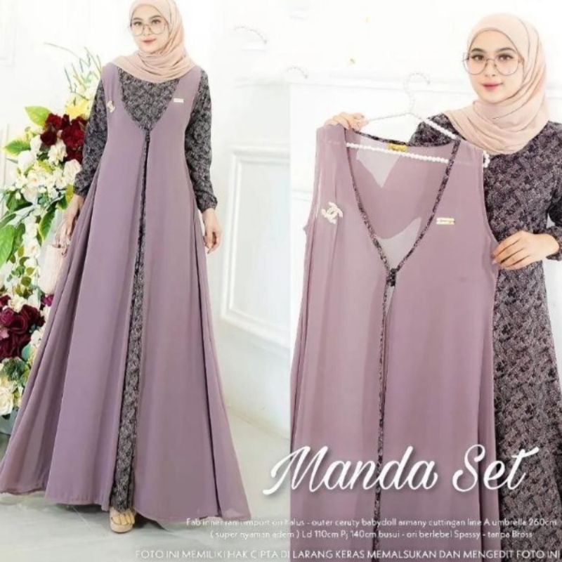 NEW Gamis Seasson Inner Rami Outer Ceruty Babydoll